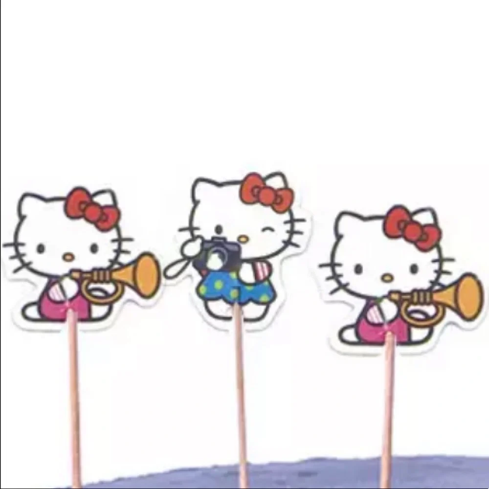 🎉New🎉Hello Kitty Birthday Cake or Cupcake Toppers🎉